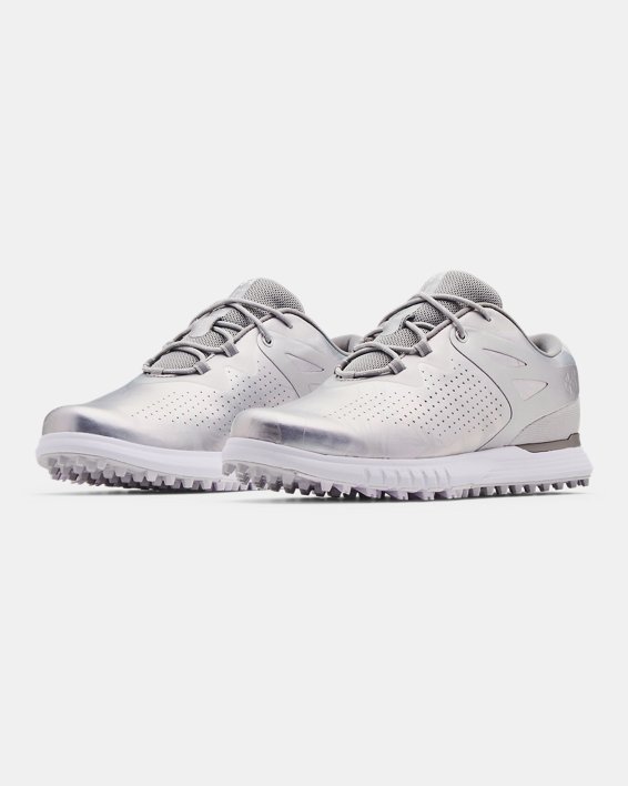 Zapatillas de golf UA Charged Breathe Spikeless para mujer, White, pdpMainDesktop image number 3